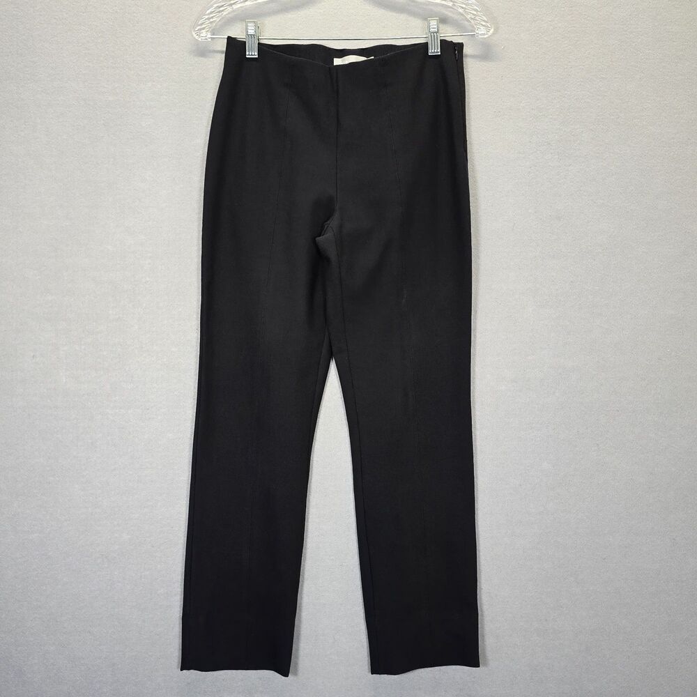 Vince Black Ponte Knit Slim Leg Pants Side  Detail Zip Closure Women S W28 L25